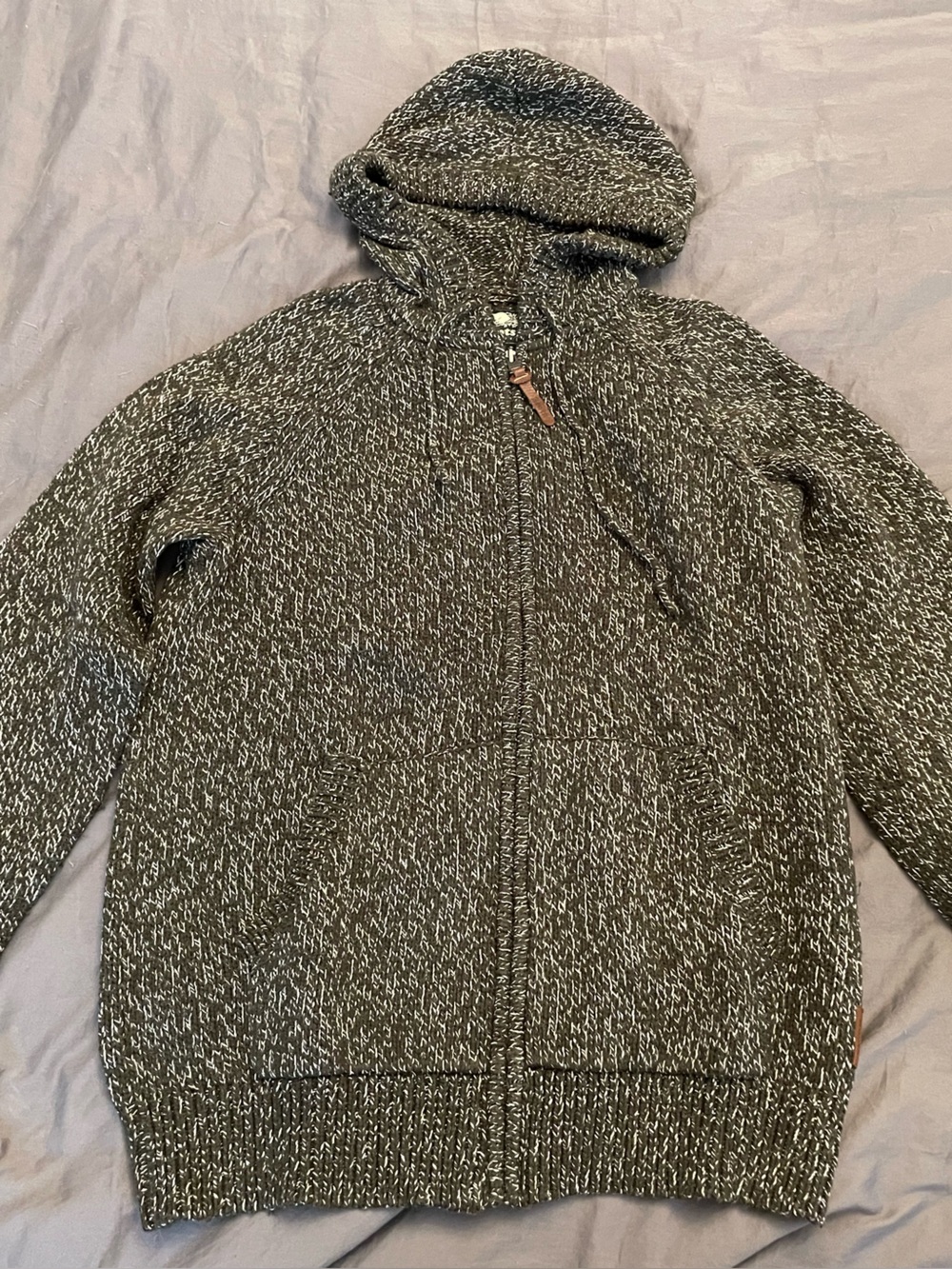 Roots Men's Hooded Zip Sweater - Gray Marled